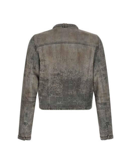 DIESEL Gray Denim Jackets for men