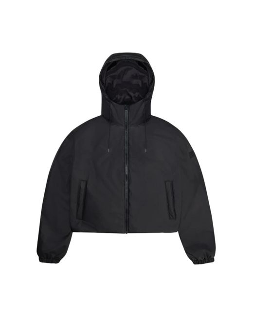 Giacca corta isolata nera di Rains in Black da Uomo