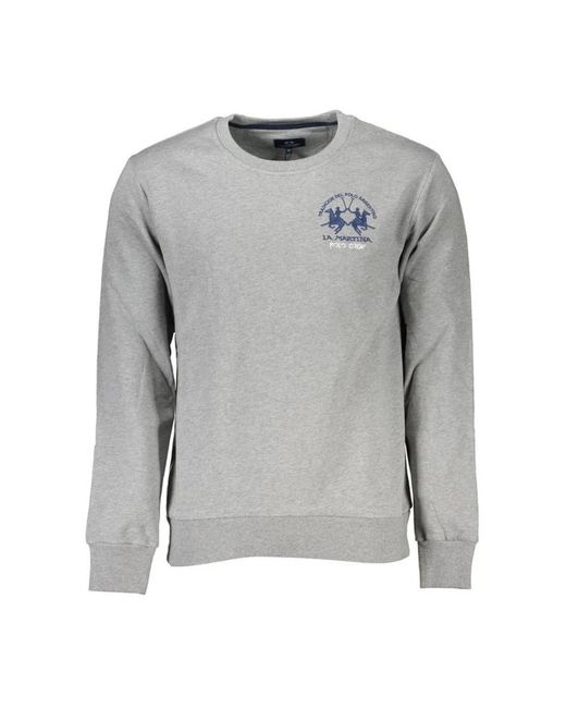 La Martina Gray Sweatshirts for men