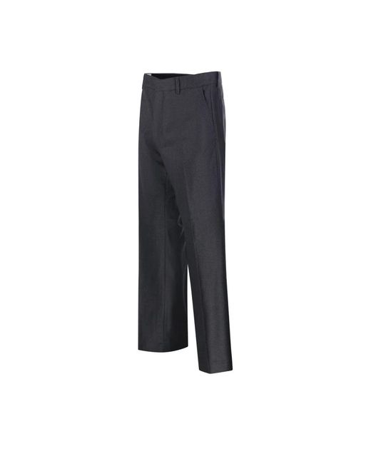 AMI Blue Straight Trousers for men