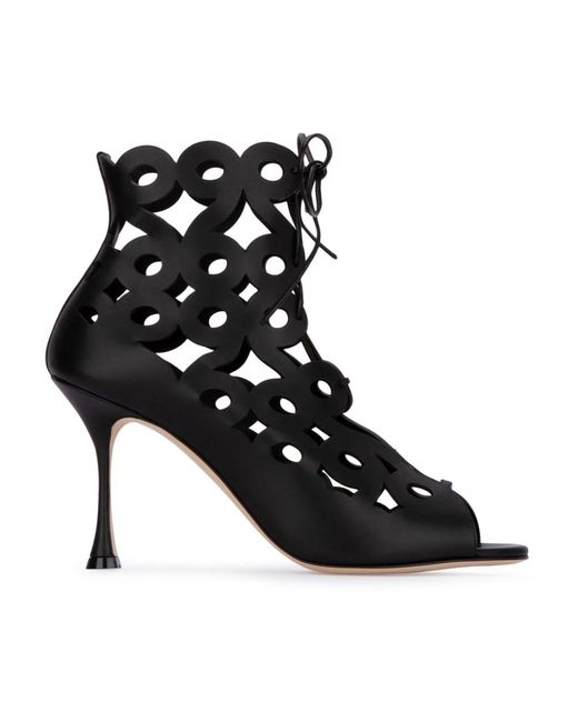 Manolo Blahnik Black Heeled Boots