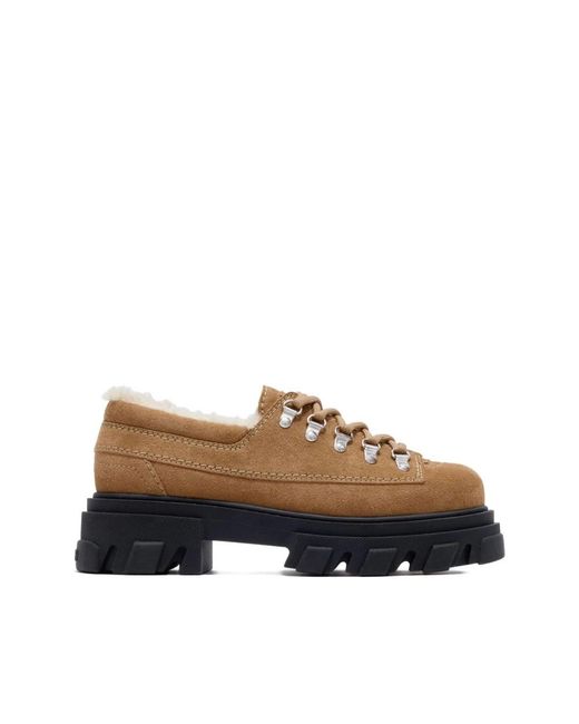 Ganni Brown Laced Shoes