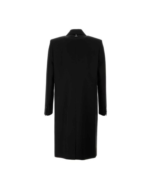 McQueen Black Double-Breasted Coats for men
