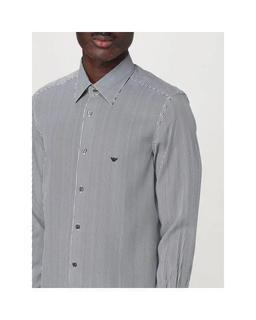 Emporio Armani Gray Casual Shirts for men