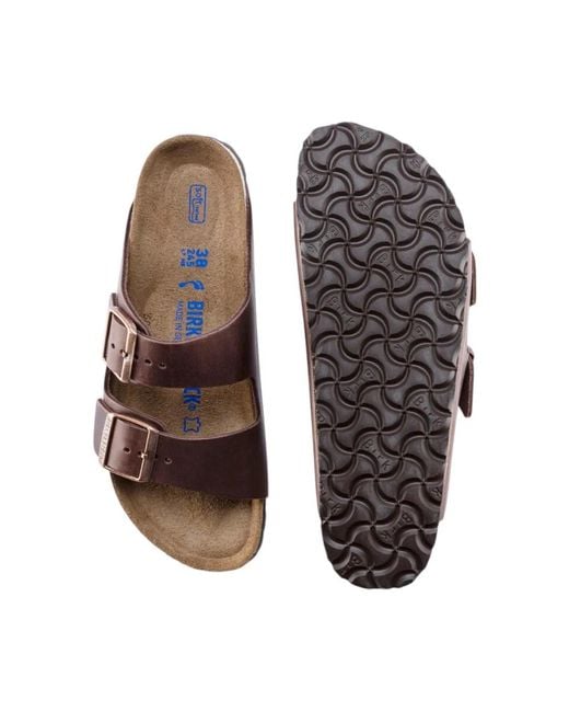 Birkenstock Brown Sliders for men
