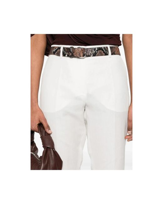 Sportmax Straight Trousers in het White