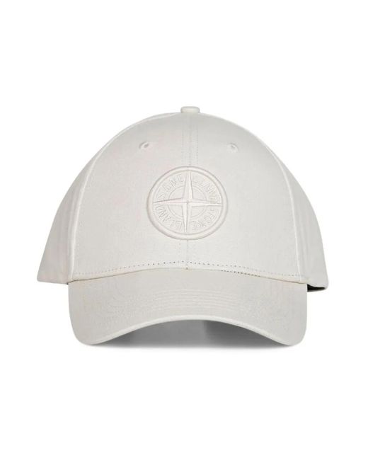 Caps di Stone Island in White da Uomo