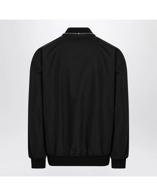Jil Sander Black Zip Bomber Jacket for men