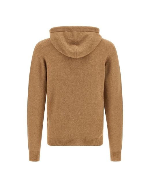 Roberto Collina Brown Hoodies for men