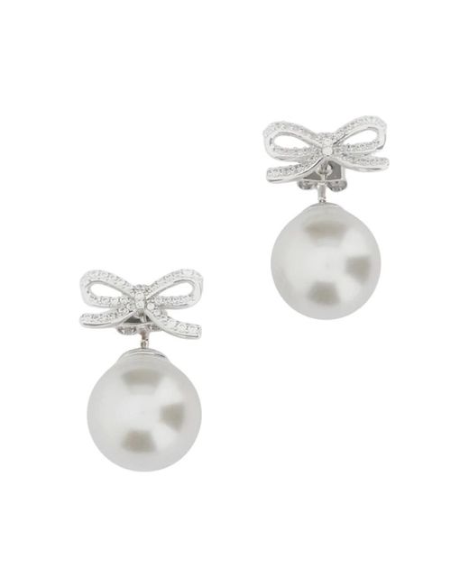 Self-Portrait White Earrings