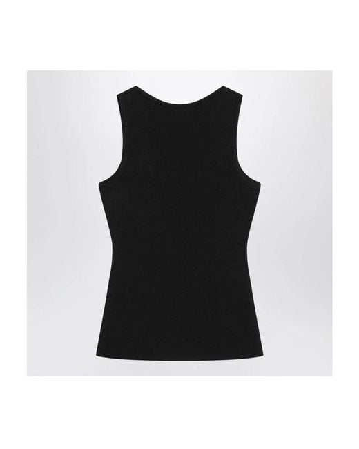Balenciaga Black Sleeveless Tops