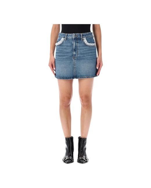 Ganni Blue Denim Skirts