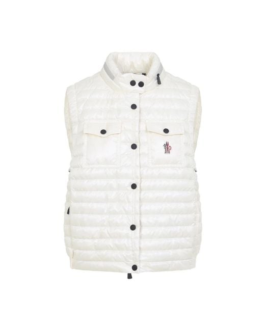 Moncler White Vests for men