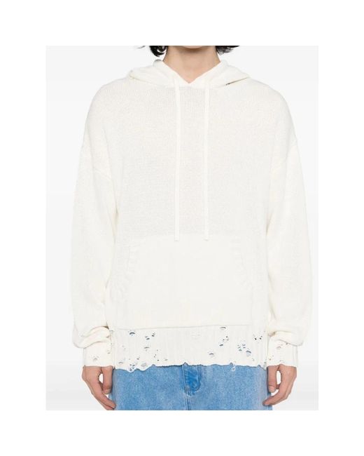 Marni Cremefarbener Pullover Aus Weichem Stoff in White für Herren