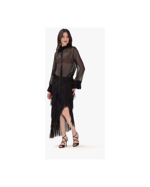 Erika Cavallini Semi Couture Black Blouses