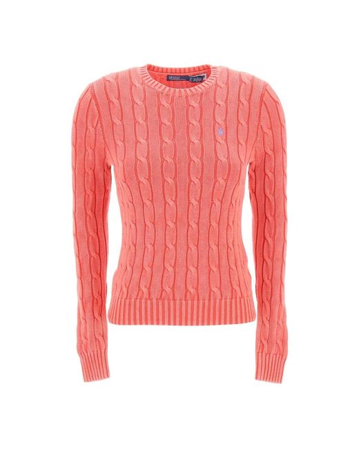 Round-neck knitwear Polo Ralph Lauren de color Pink