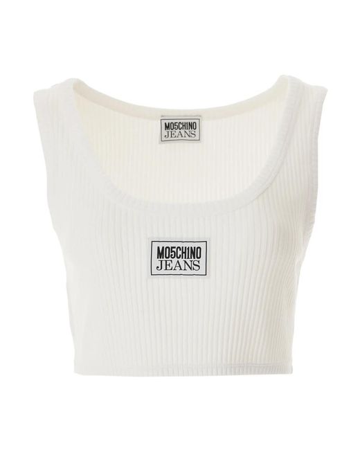 Moschino White Sleeveless Tops