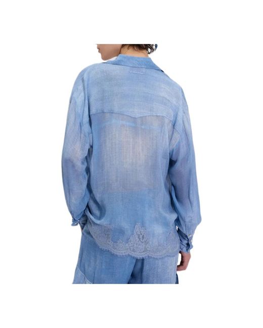 Ermanno Scervino Blue Denim Shirts