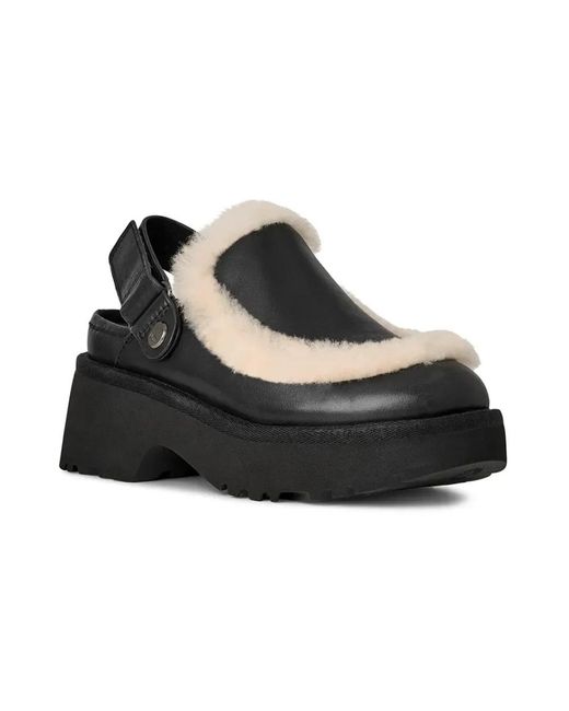 Ugg Black Esmee Leder Clog