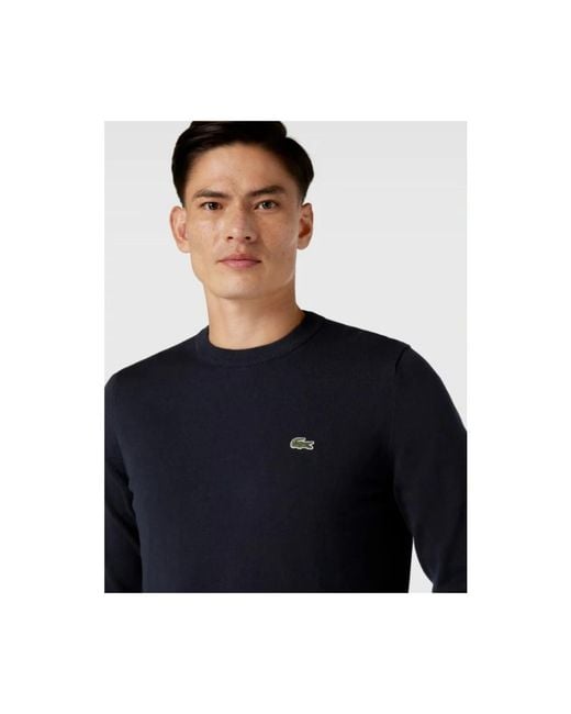 Lacoste Blue Round-Neck Knitwear for men