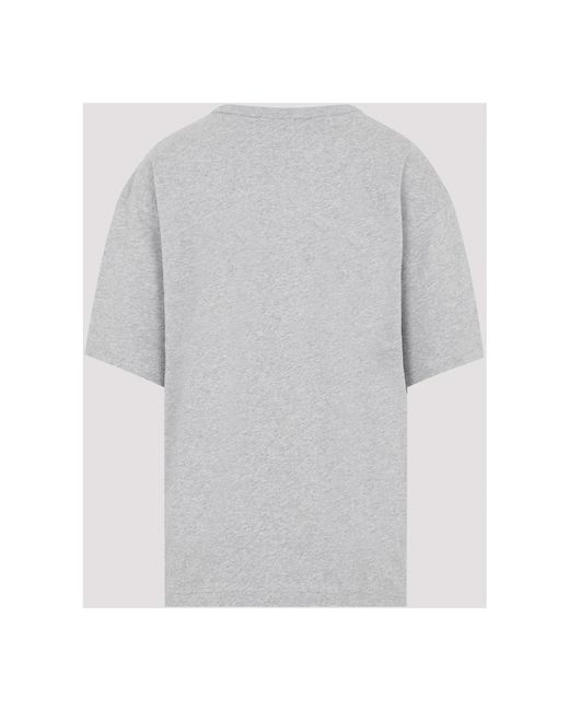Acne Gray Oversize t-shirt hellgrau melange,kurzarm t-shirt in hellrosa
