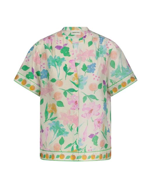 FABIENNE CHAPOT Overhemden ,Veelkleurig ,Brock Blouse in het Green