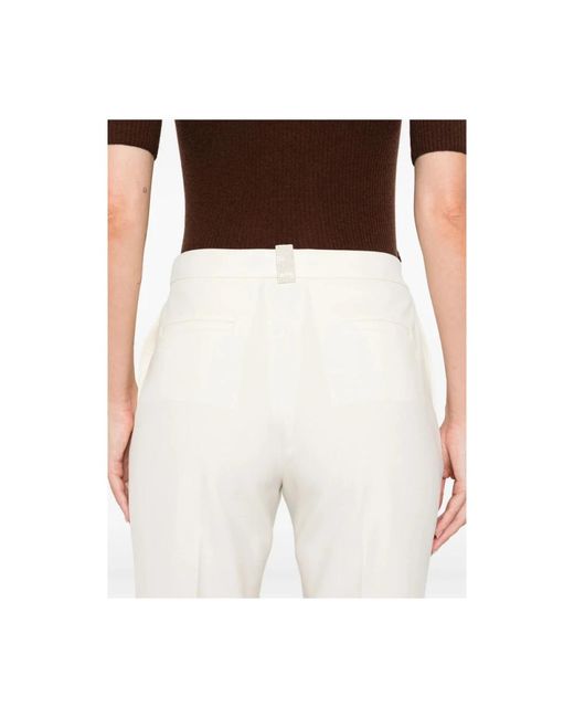 Fabiana Filippi White Slim-Fit Trousers