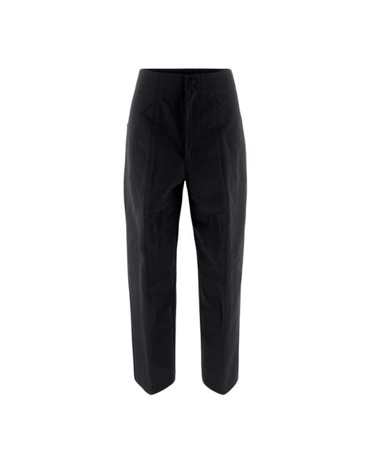 Straight Trousers Gentry Portofino de color Black