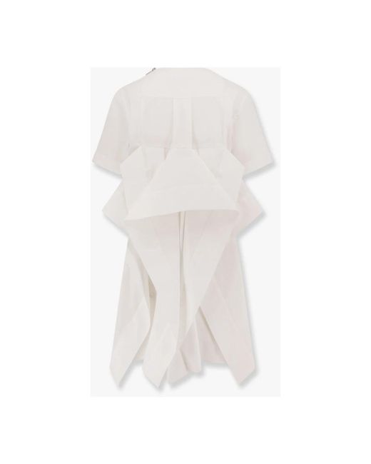 Sacai White Short Dresses