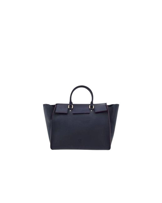Carolina Herrera Blue Sequoia Lederhandtasche Vendome Midi