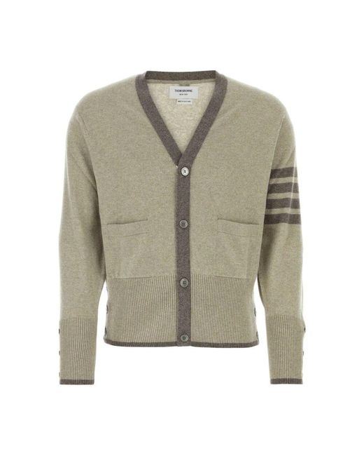 Thom Browne Kaschmir-strickjacke in cappuccino in Green für Herren
