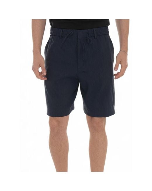 Boss Elastische Taille Bermuda Shorts Met Zakken in het Blue voor heren