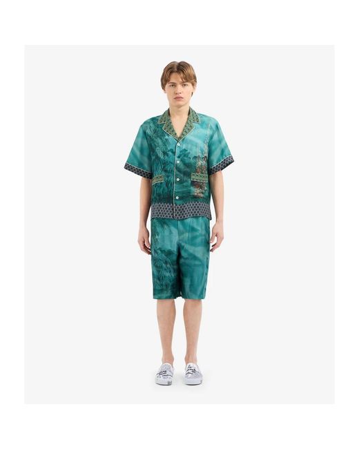Pierre Louis Mascia Green Casual Shorts for men
