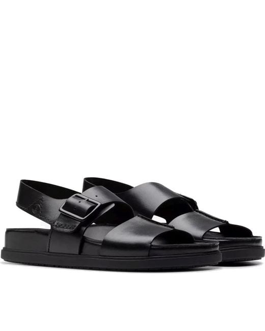 Clarks Black Flat Sandals for men