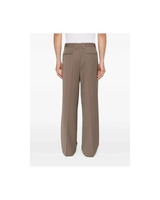 TONYWACK Brown Wide Trousers for men