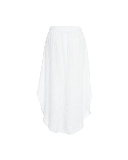 Midi Skirts Ottod'Ame de color White