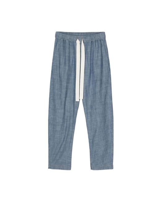 Semicouture Blue Straight Trousers