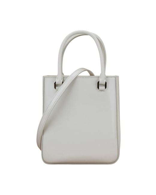 Prada Gray Schultertasche Aus Gebürstetem Leder