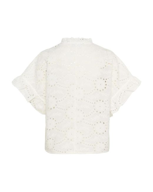 Saint Tropez Overhemden ,Kindra Sz Blouse in het White