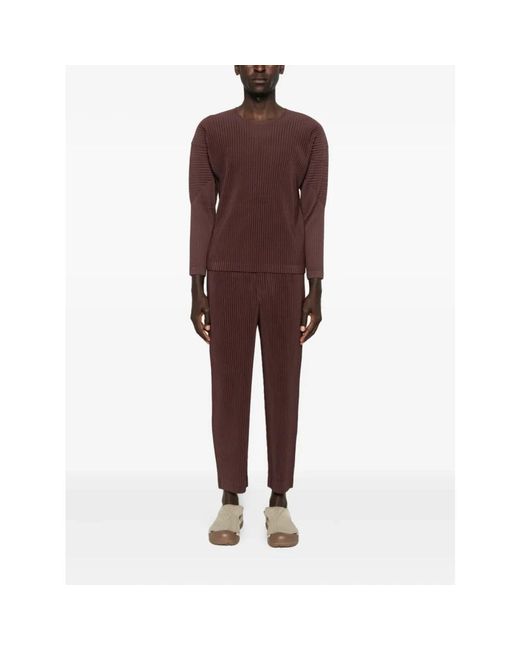 Issey Miyake Brown Wide Trousers for men