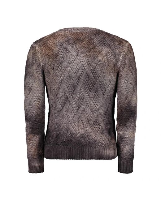 Moorer Tie-Dye Sweater in het Gray voor heren