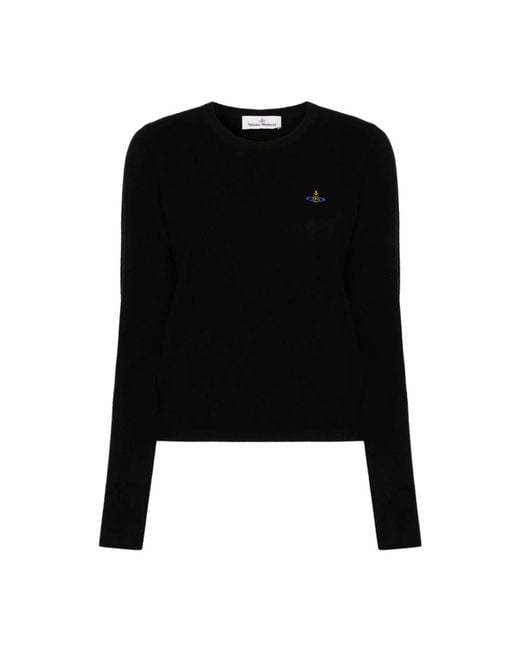 Jersey negro de lana y cachemira con logo orb Vivienne Westwood de color Black