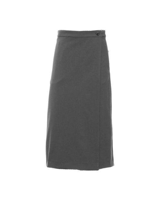 Nine:inthe:morning Gray Midi Skirts