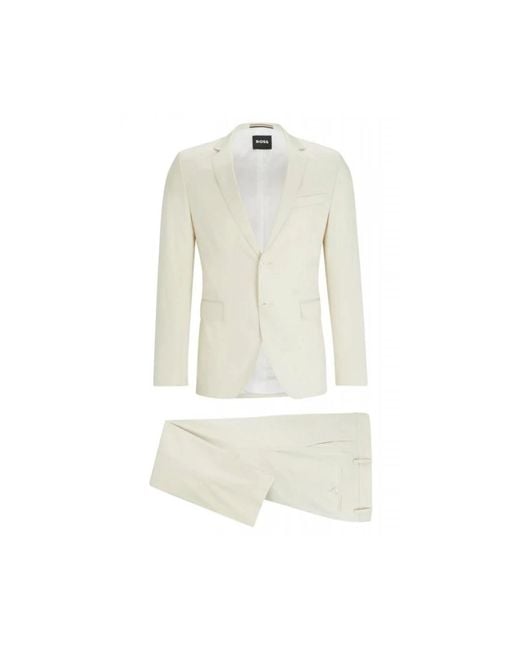 Single Breasted Suits HUGO de hombre de color White