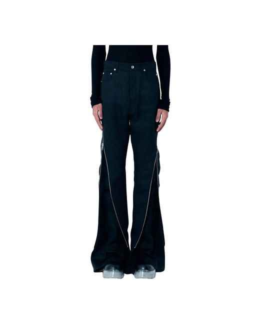 Wide Trousers di Rick Owens in Blue da Uomo