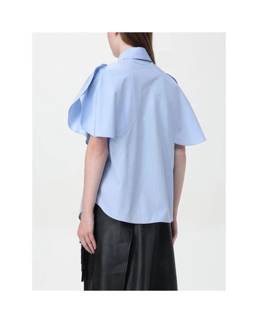 Stella McCartney Blue Blaue Angel Sleeve Bluse