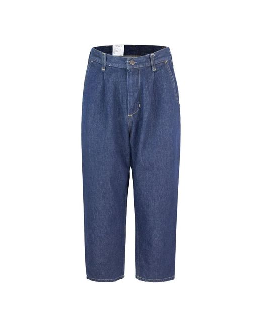 Carhartt Blue Straight Fit Jeans for men