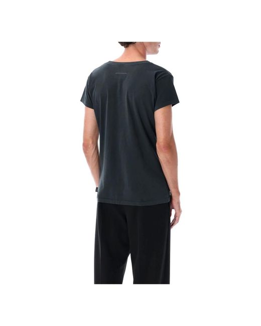 MM6 by Maison Martin Margiela Zwarte Sterrenmotief Aansluitend T-Shirt in het Black voor heren