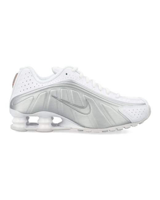 Zapatillas blancas shox r4 mujer Nike de color White