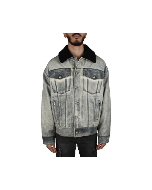 Balmain Denim Jacket in het Gray voor heren
